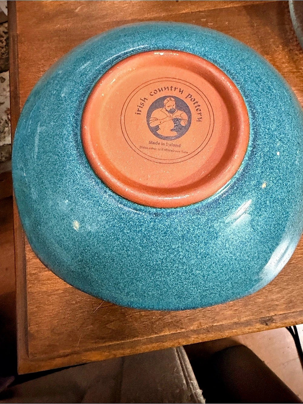 Irish Country Pottery Blue Ceramic Serveware Bowl - Picture 4 of 4